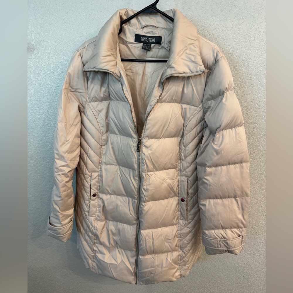 Kenneth Cole Women's Beige Puffer Jacket